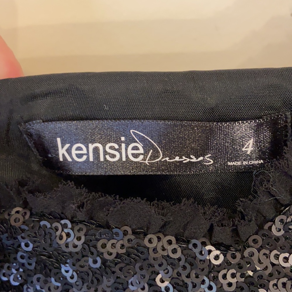 KENSIE BLACK STRAPLESS DRESS - Picture 2 of 4